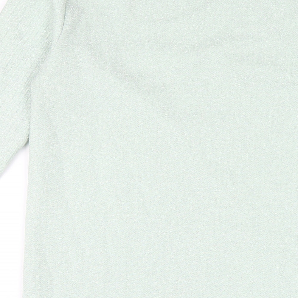 VERO MODA Womens Green Polyester A-Line Size S Round Neck Pullover