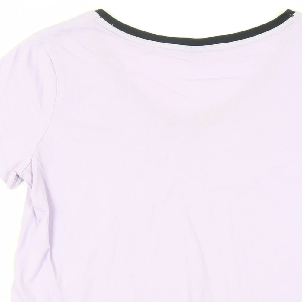 NEXT Womens Purple Cotton Basic T-Shirt Size 8 V-Neck - Scorpion