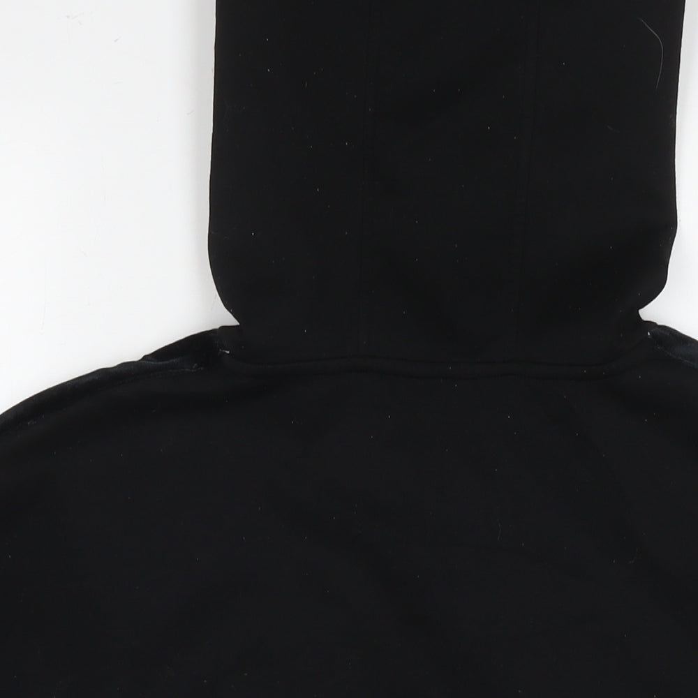 Marks & Spencer Womens Black Polyester Pullover Hoodie Size 14 Pullover