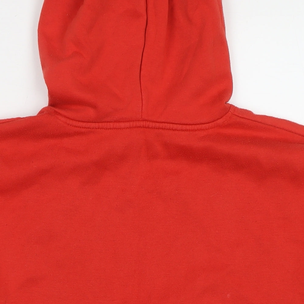 New Look Womens Red Cotton Pullover Hoodie Size 10 Pullover