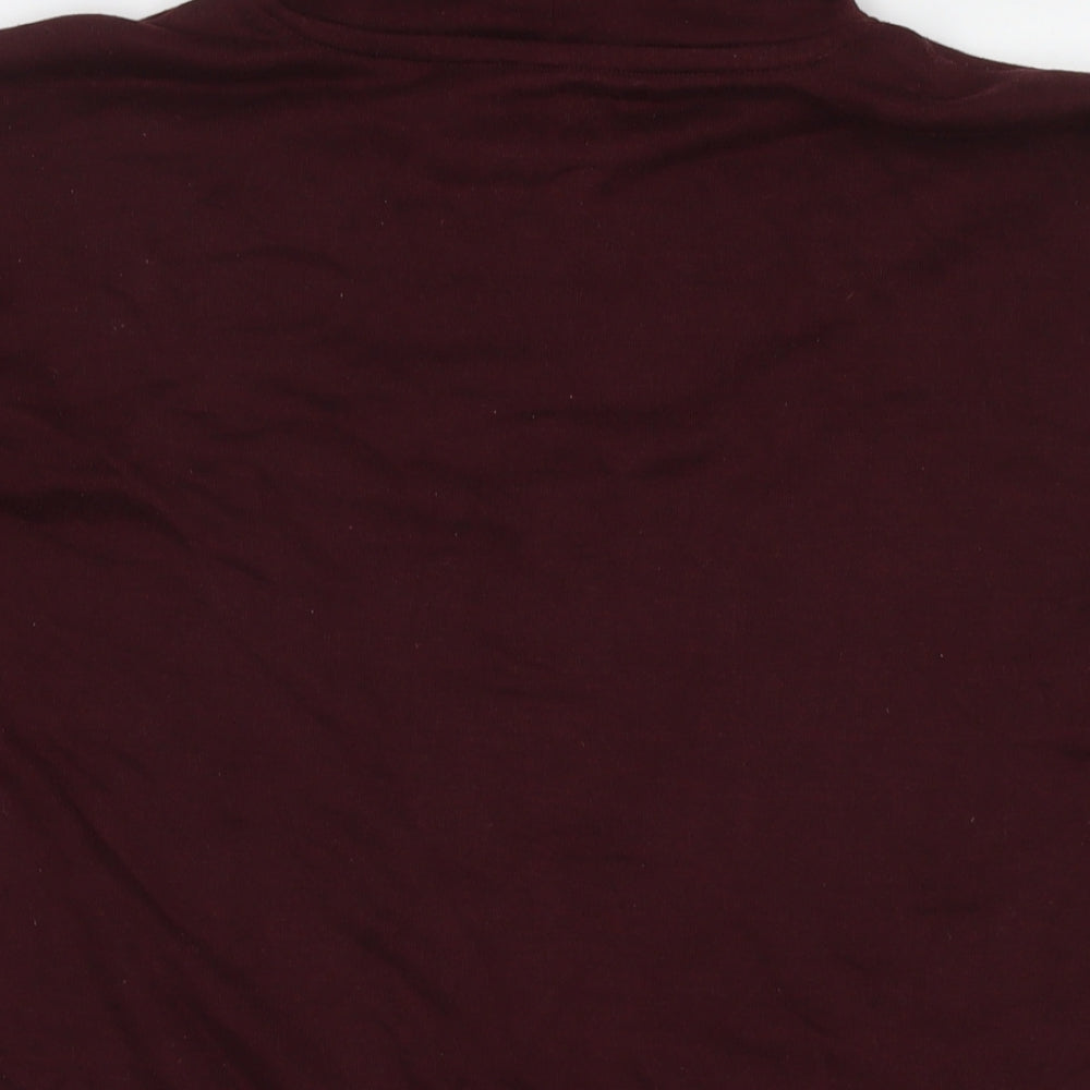 Souluxe Womens Red Cotton Pullover Sweatshirt Size S Pullover