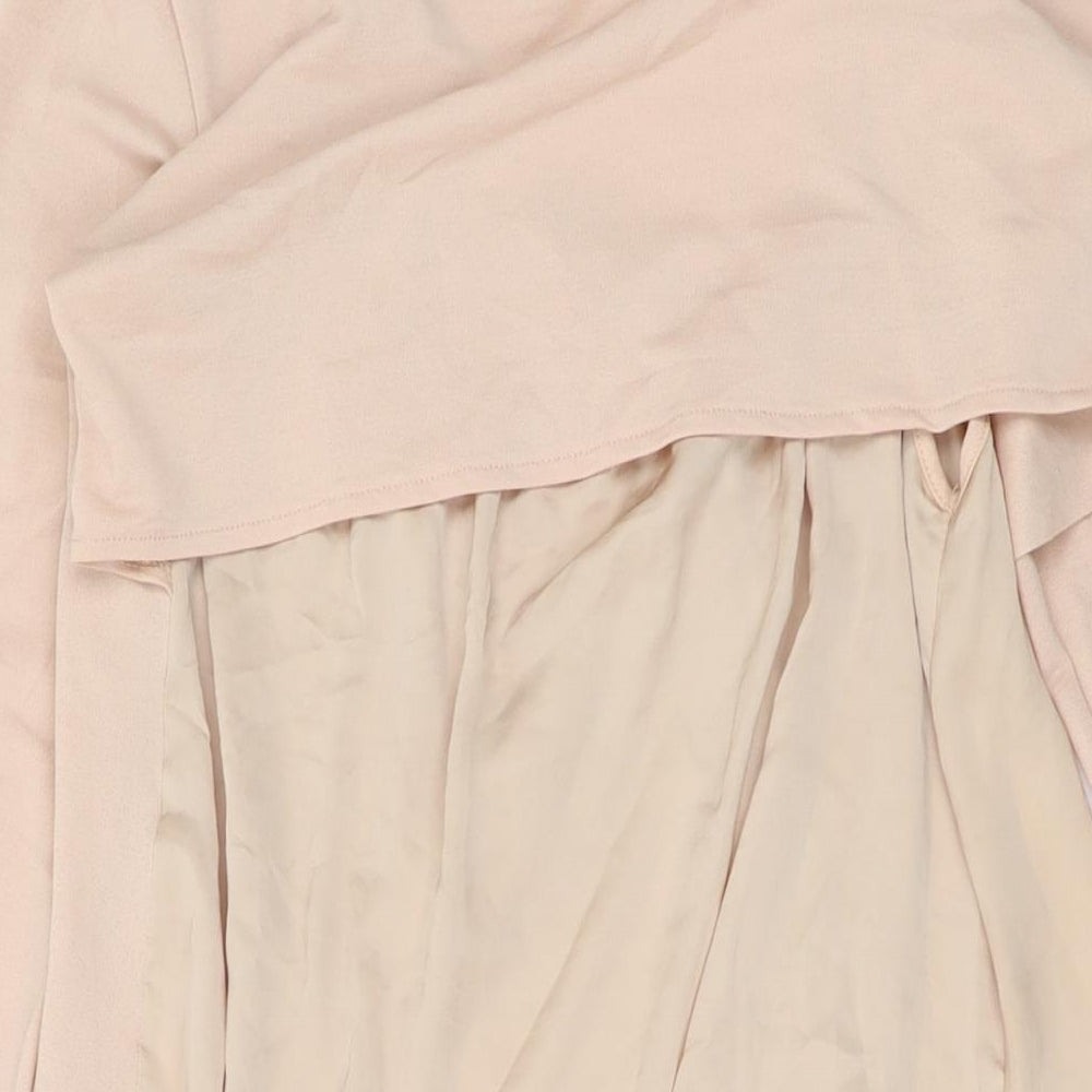 Zraa Womens Pink Polyester Tunic Blouse Size S Round Neck
