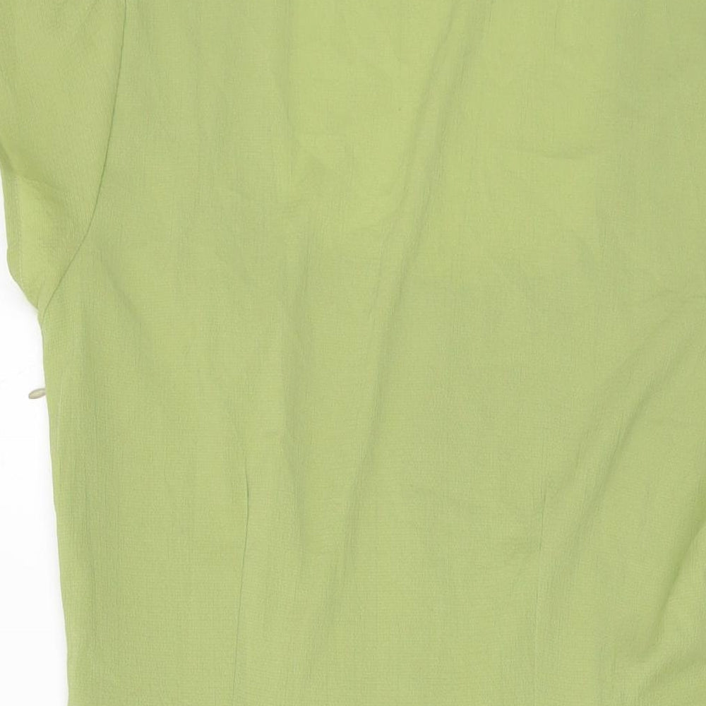 Dancing Leopard Womens Green Polyester A-Line Size 12 Square Neck Pullover