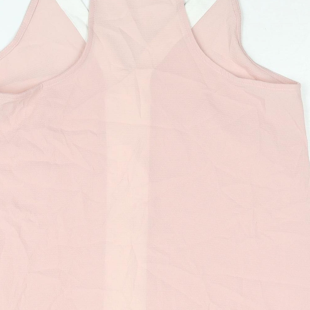 Select Womens Pink Polyester Camisole Blouse Size 10 V-Neck