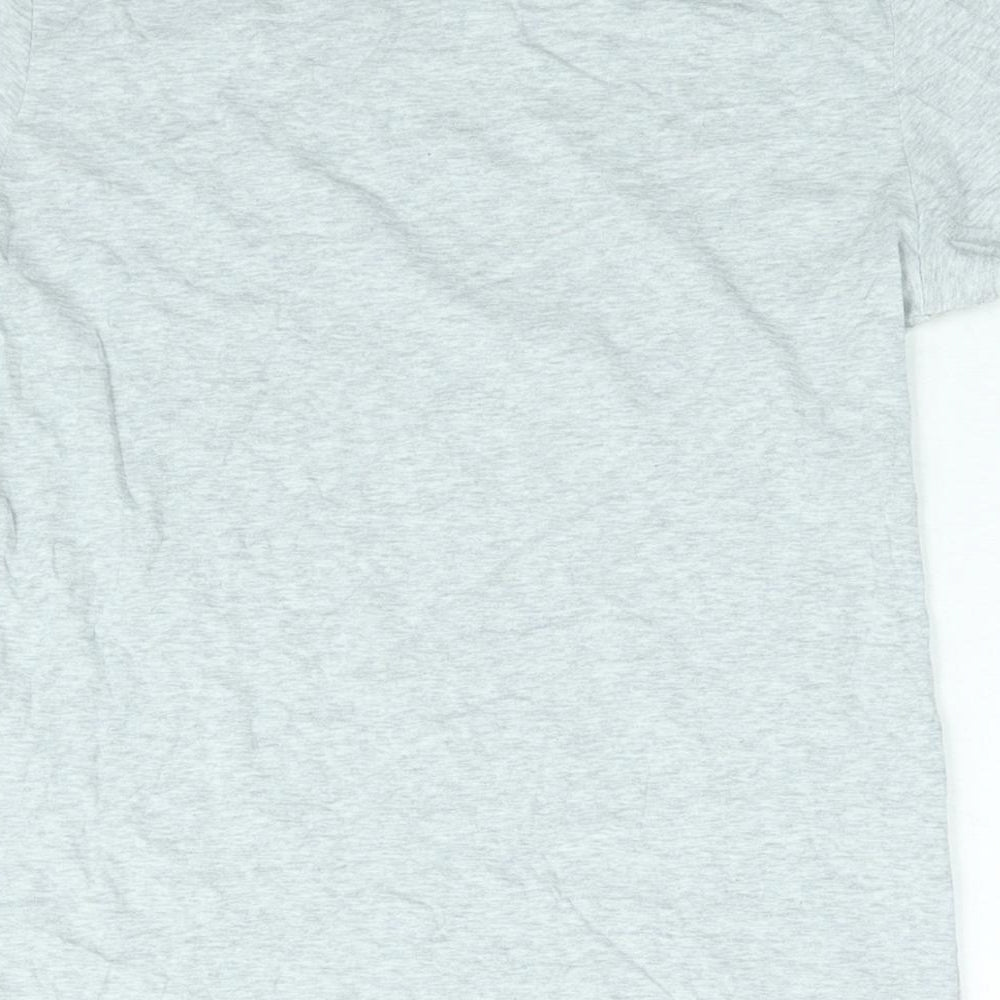 H&M Girls Grey Cotton Basic T-Shirt Size 14 Years Round Neck Pullover