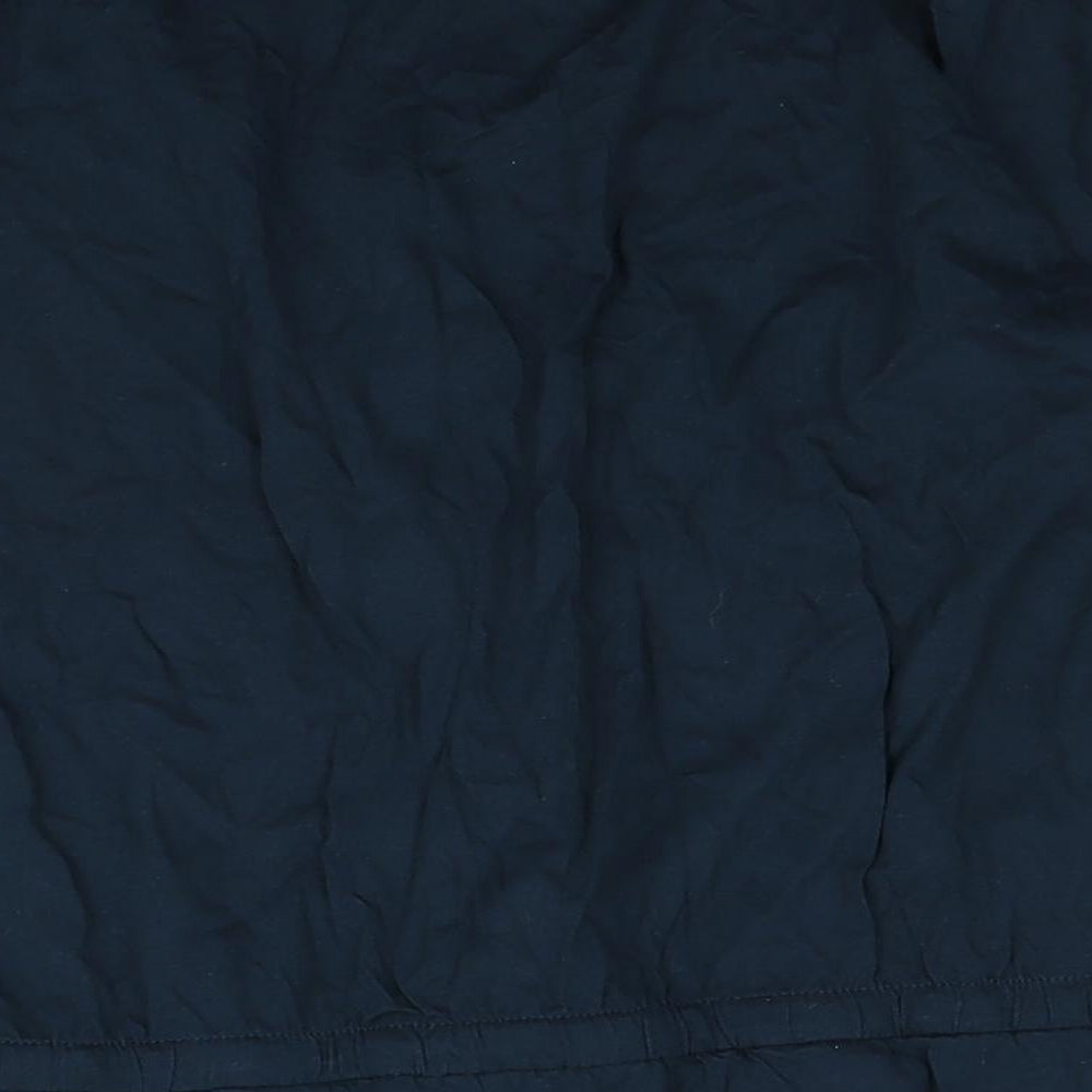 Women'secret Womens Blue Viscose Basic Button-Up Size 2XL Round Neck - Drawstring Detail