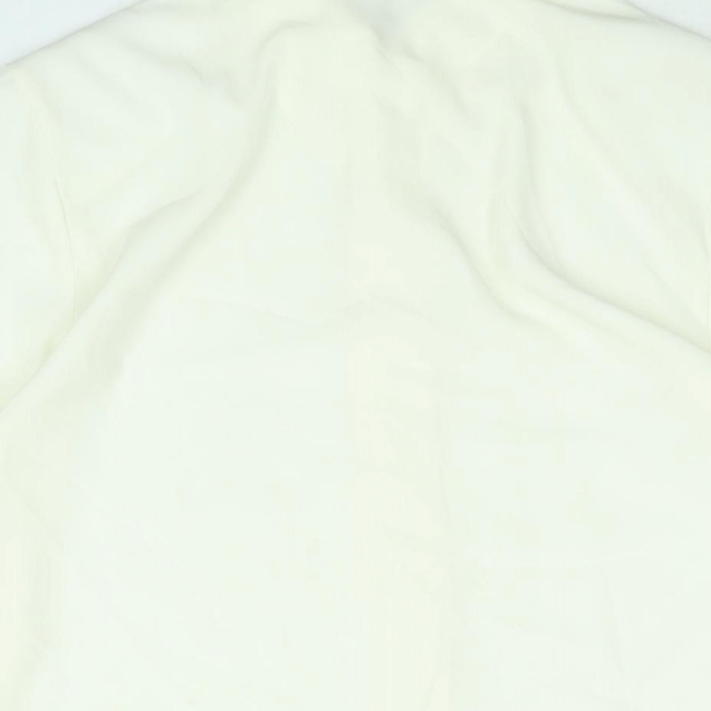 Richards Womens White Polyester Basic Button-Up Size 10 Collared