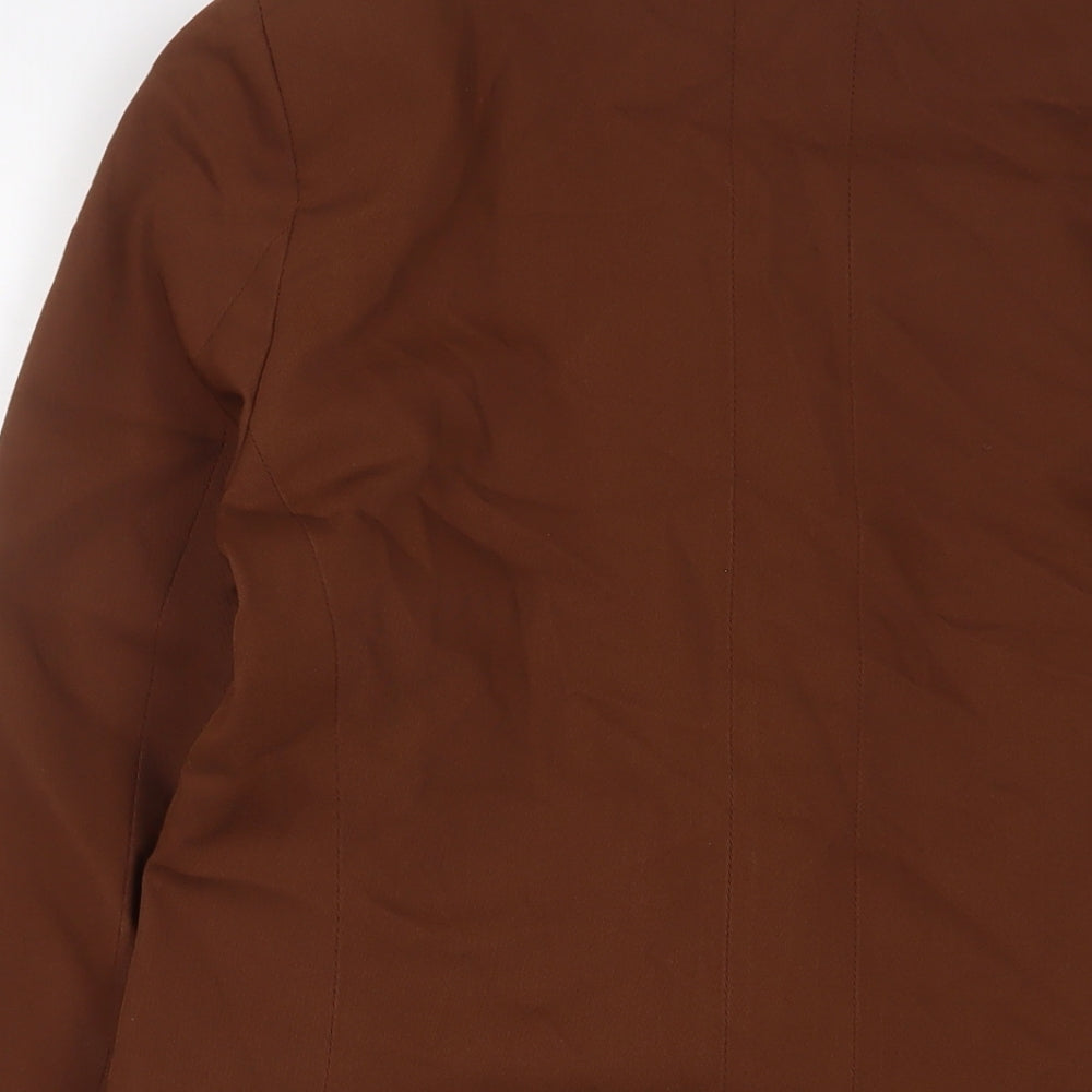 Topshop Womens Brown Jacket Blazer Size 6 Button
