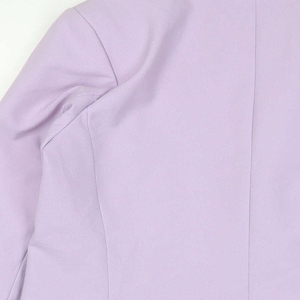 River Island Womens Purple Jacket Blazer Size 14 Button