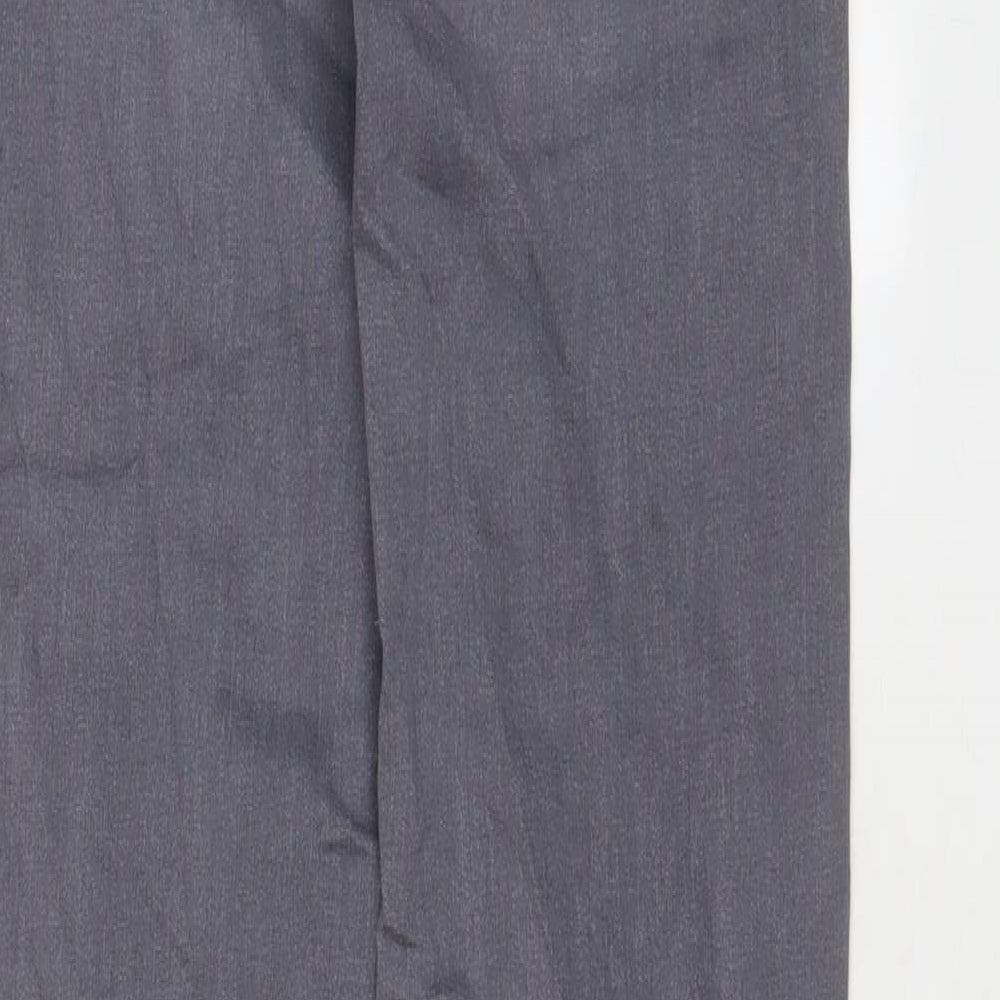 Marks & Spencer Womens Grey Cotton Straight Jeans Size 6 L28 in Regular Zip