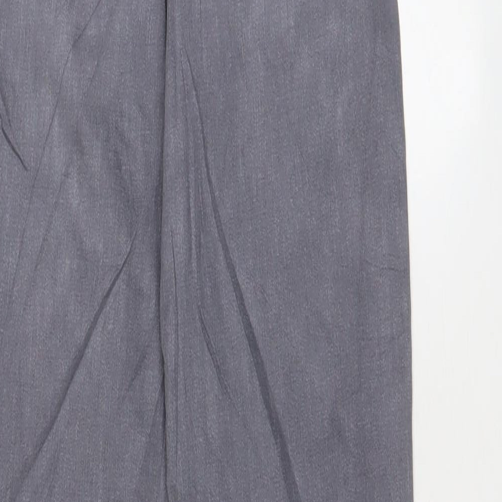 Marks & Spencer Womens Grey Cotton Straight Jeans Size 6 L29 in Regular Zip