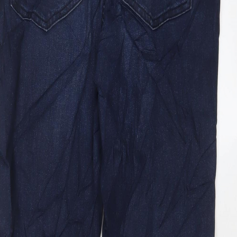 Marks & Spencer Womens Blue Cotton Skinny Jeans Size 10 L27 in Regular Zip