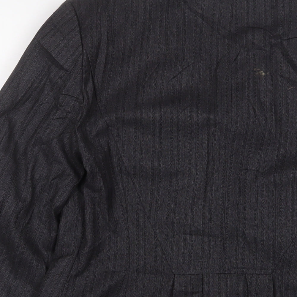 NEXT Womens Grey Striped Jacket Blazer Size 10 Button