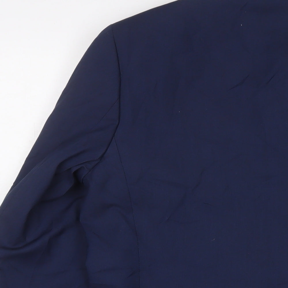 Marks & Spencer Mens Blue Polyester Jacket Suit Size 40 Regular