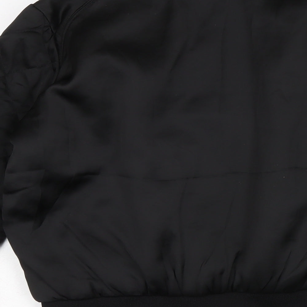 Divided Womens Black Bomber Jacket Jacket Size 6 Zip
