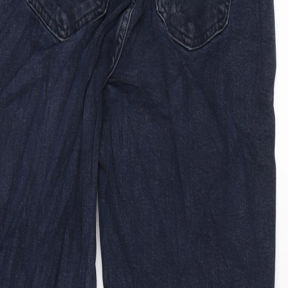 Marks & Spencer Womens Blue Cotton Blend Skinny Jeans Size 8 L27.5 in Regular Zip