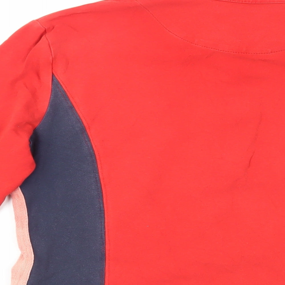 Miya's Womens Red Cotton Basic Polo Size M Collared - Embroidered Detail