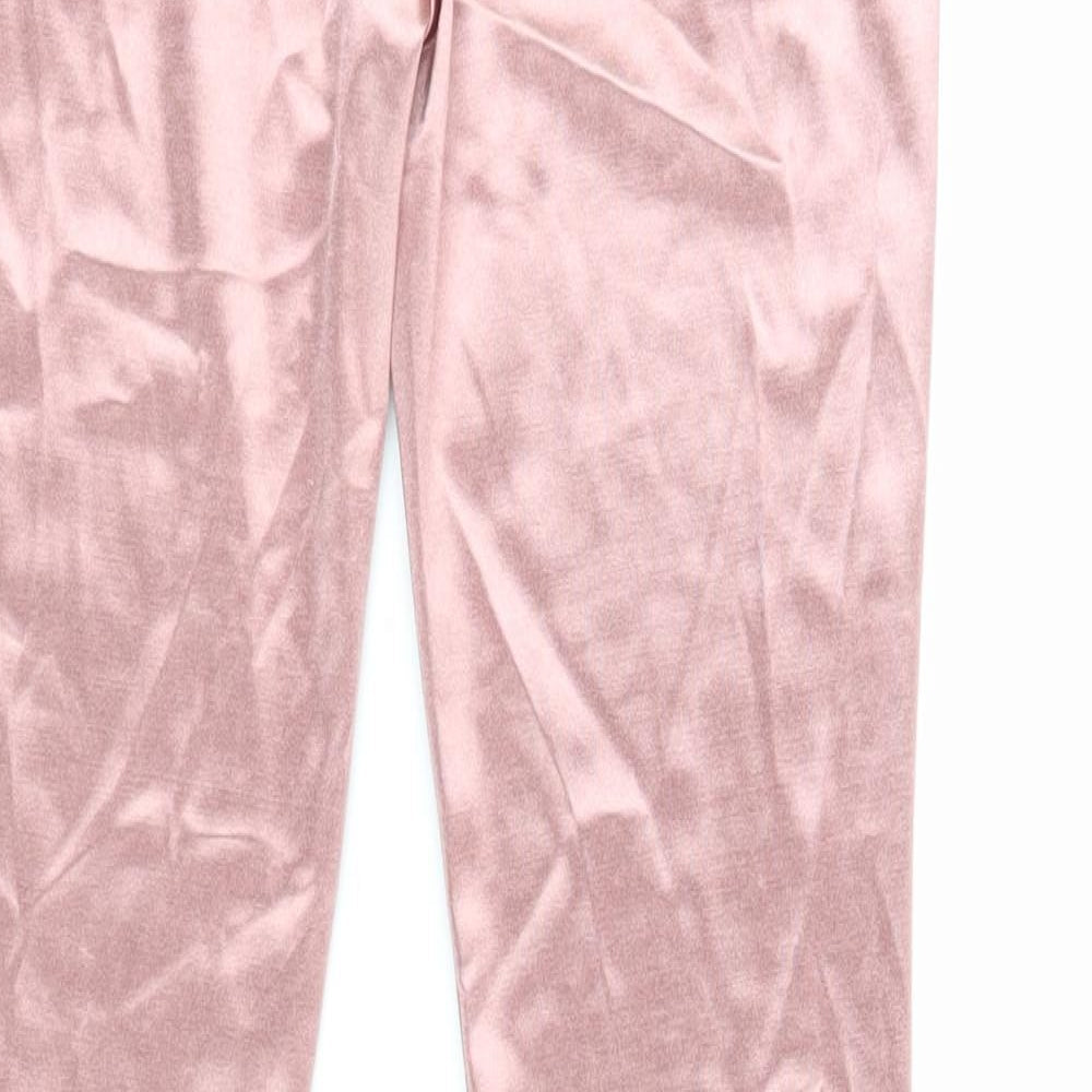 Vera & Lucy Womens Pink Polyester Capri Leggings Size M L29 in