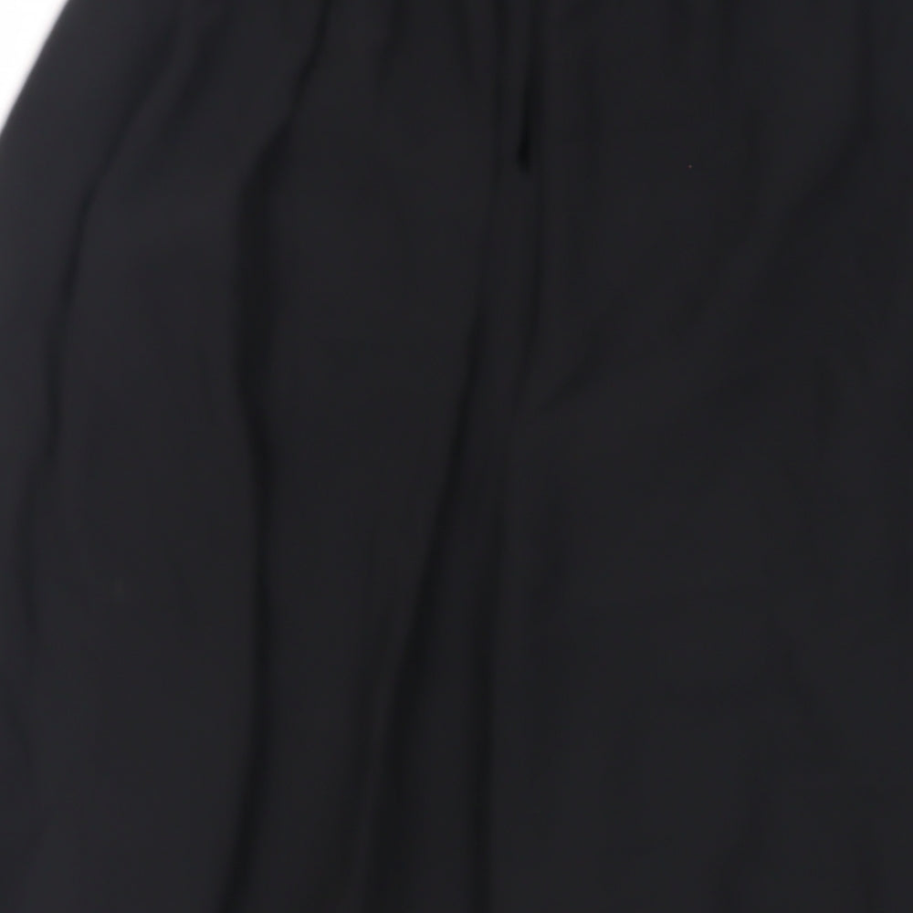 Zara Womens Black Polyester Mini Size S Round Neck Button - Layered