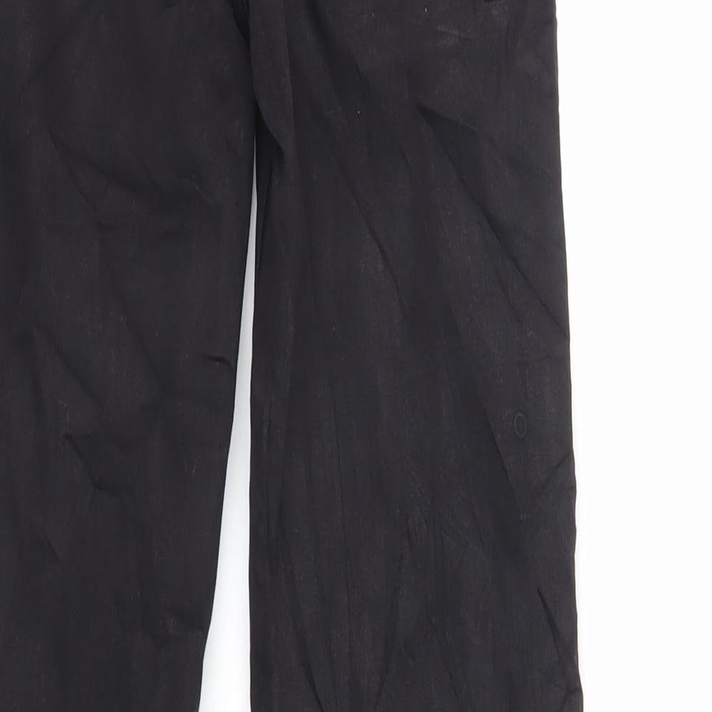 Marks & Spencer Womens Black Cotton Straight Jeans Size 6 L31 in Regular Zip
