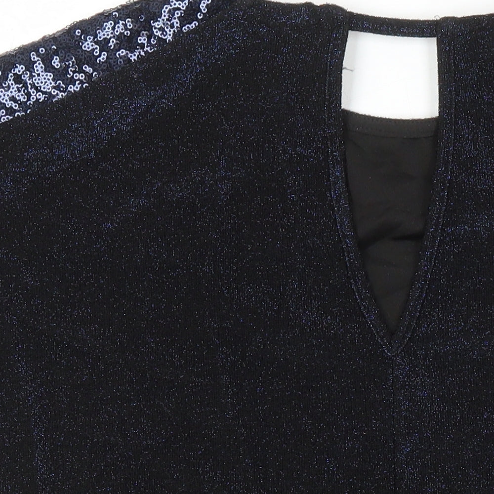 Dorothy Perkins Womens Multicoloured Polyester Tunic Blouse Size 10 Round Neck