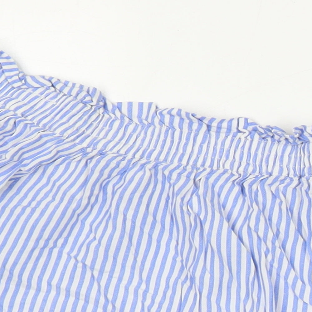 Marks & Spencer Womens Multicoloured Striped Viscose Tunic Blouse Size 20 Boat Neck