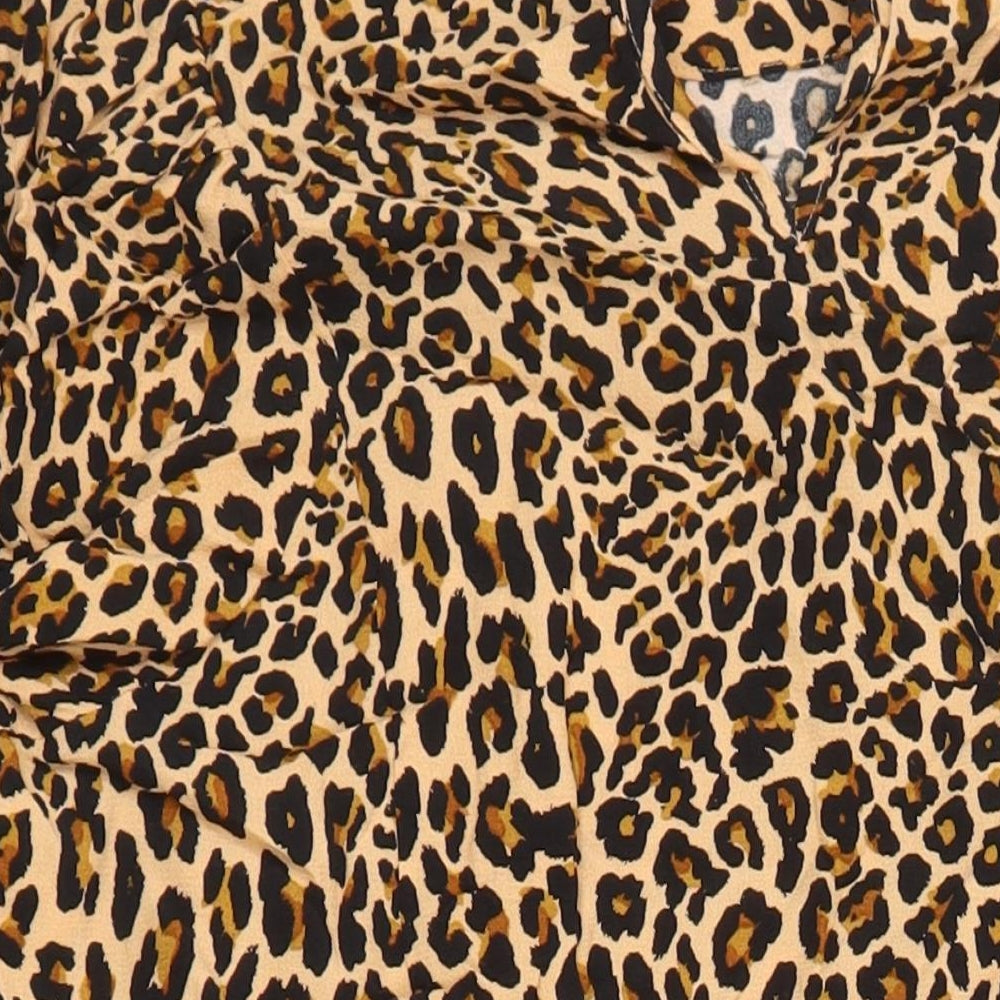 Marks & Spencer Womens Multicoloured Animal Print Viscose Shift Size 16 Round Neck