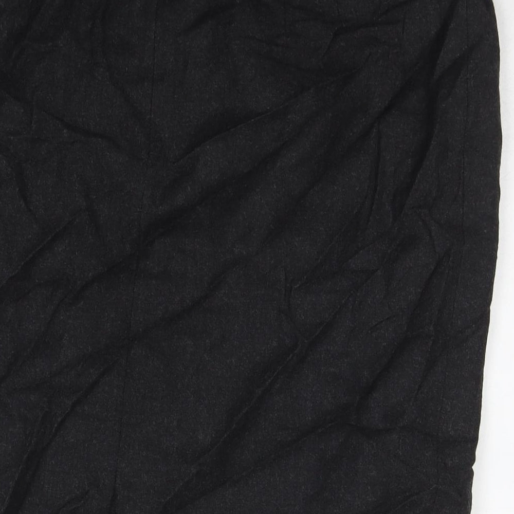 ESCADA Womens Grey Wool A-Line Skirt Size 14 Zip
