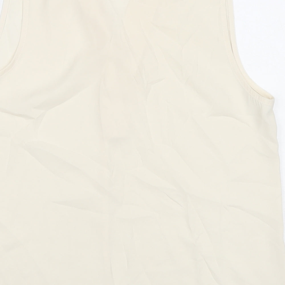 NEXT Womens White Polyester Basic Tank Size 10 V-Neck