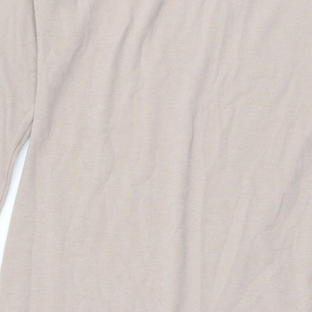 New Look Womens Beige Polyester Shift Size 18 Scoop Neck Pullover