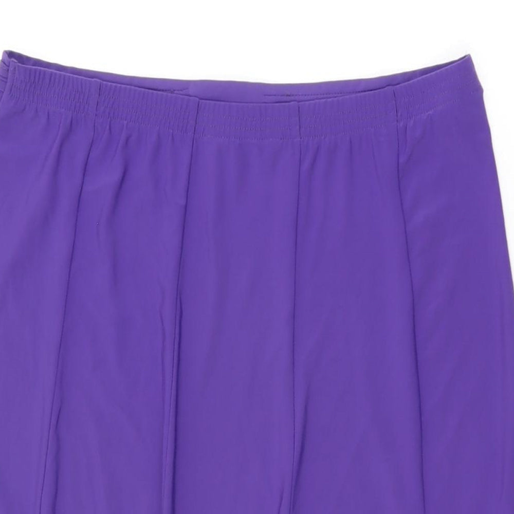 Bonmarché Womens Purple Polyester Swing Skirt Size 12