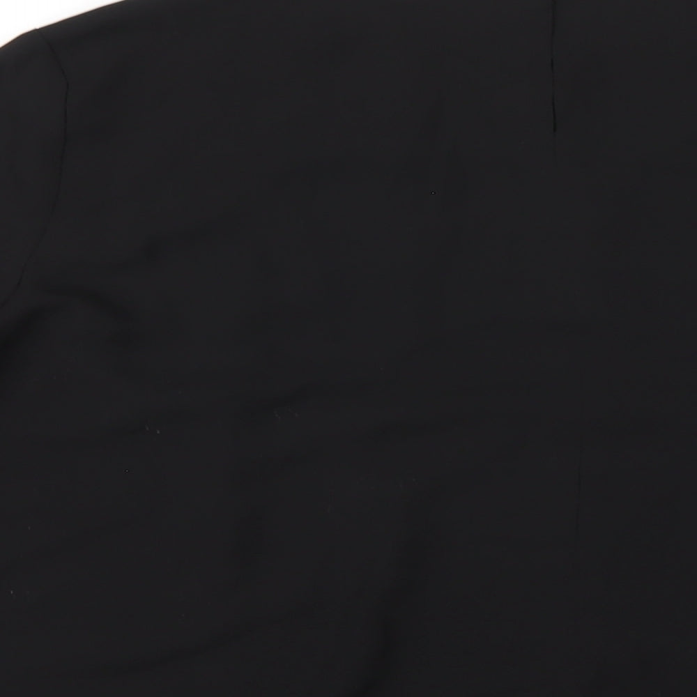 Marks & Spencer Womens Black Polyester Basic T-Shirt Size 12 Round Neck