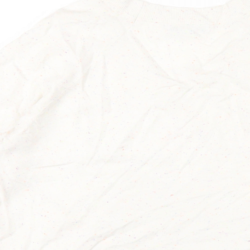NEXT Womens Ivory Round Neck Viscose Pullover Jumper Size S