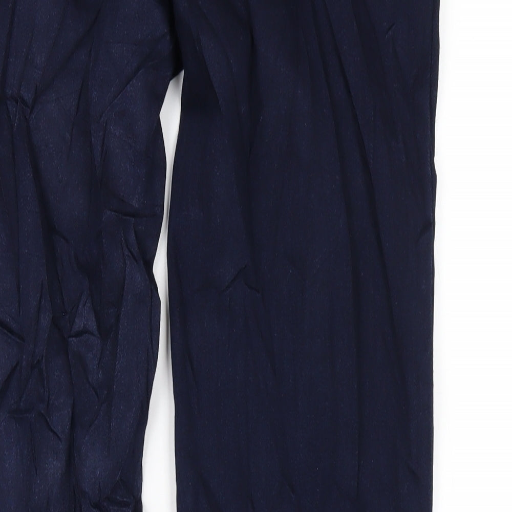 Marks & Spencer Womens Blue Cotton Straight Jeans Size 30 in L30 in Regular Zip