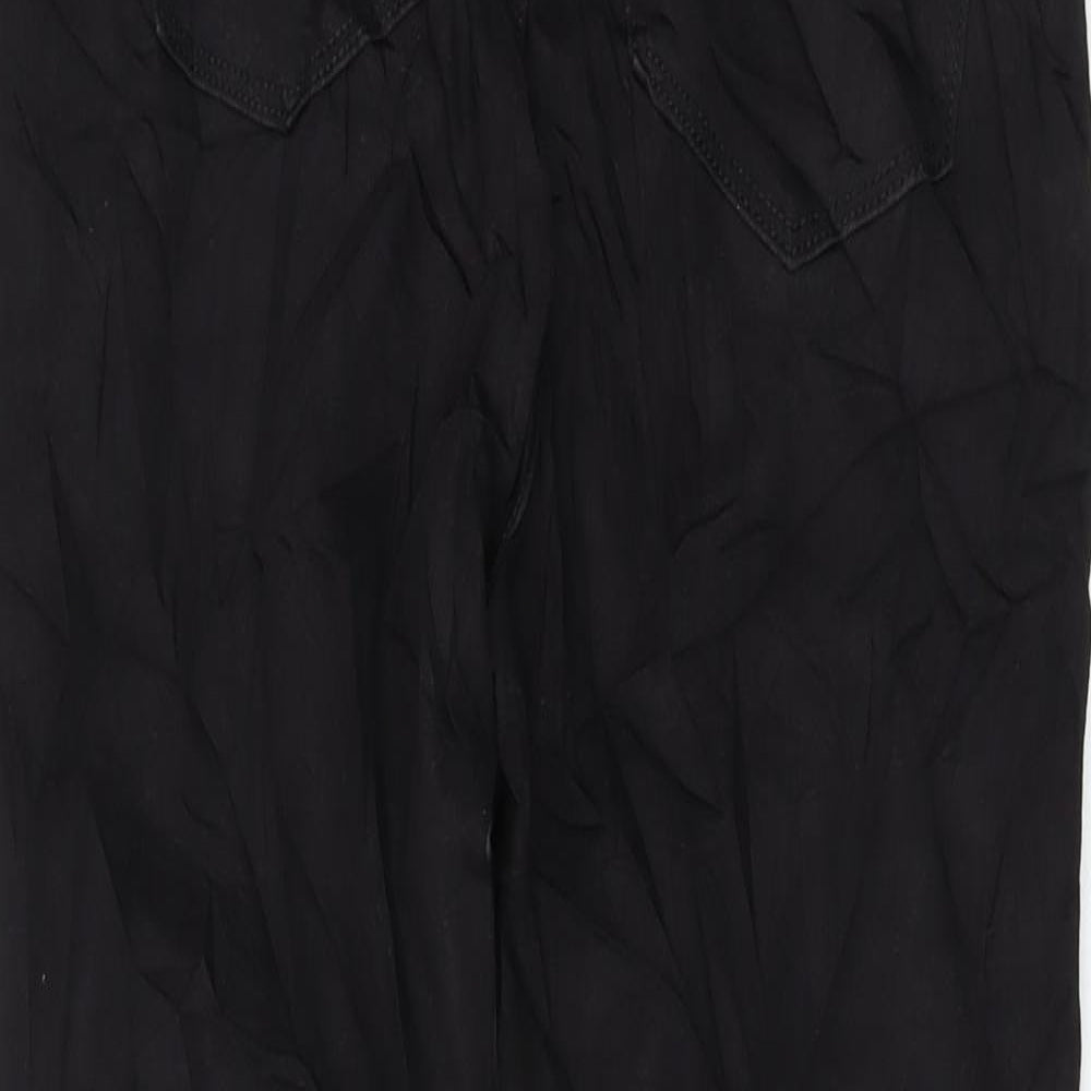 Marks & Spencer Womens Black Cotton Skinny Jeans Size 12 L28 in Regular Button