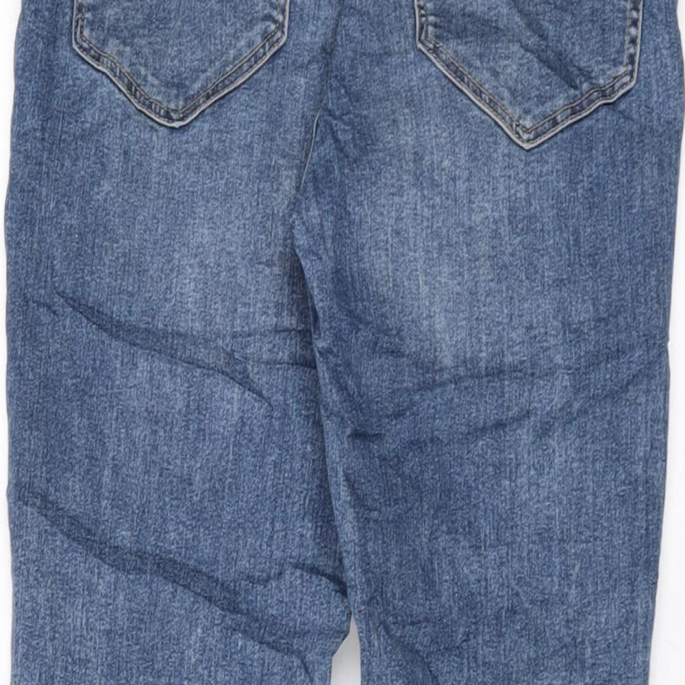 H&M Womens Blue Cotton Skinny Jeans Size 12 L29 in Regular Button