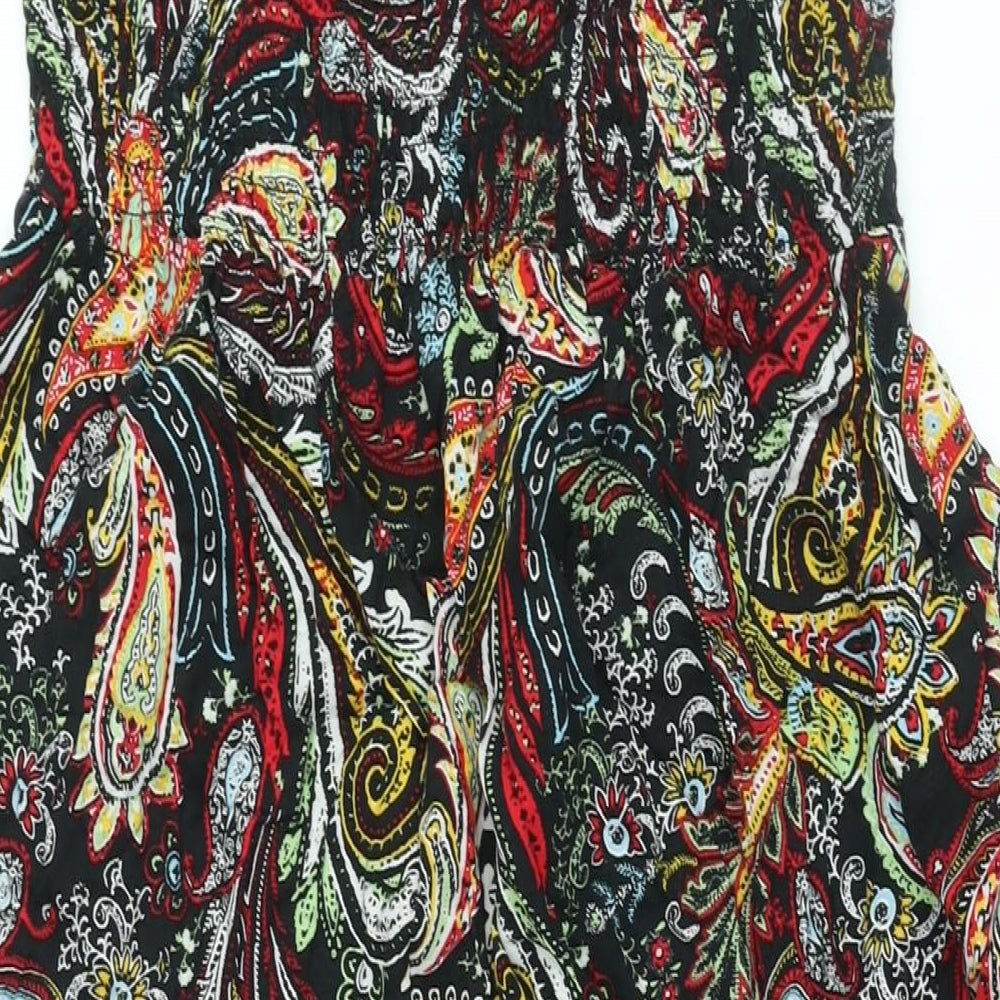 Marks & Spencer Womens Multicoloured Paisley Viscose Maxi Size 14 Halter Pullover