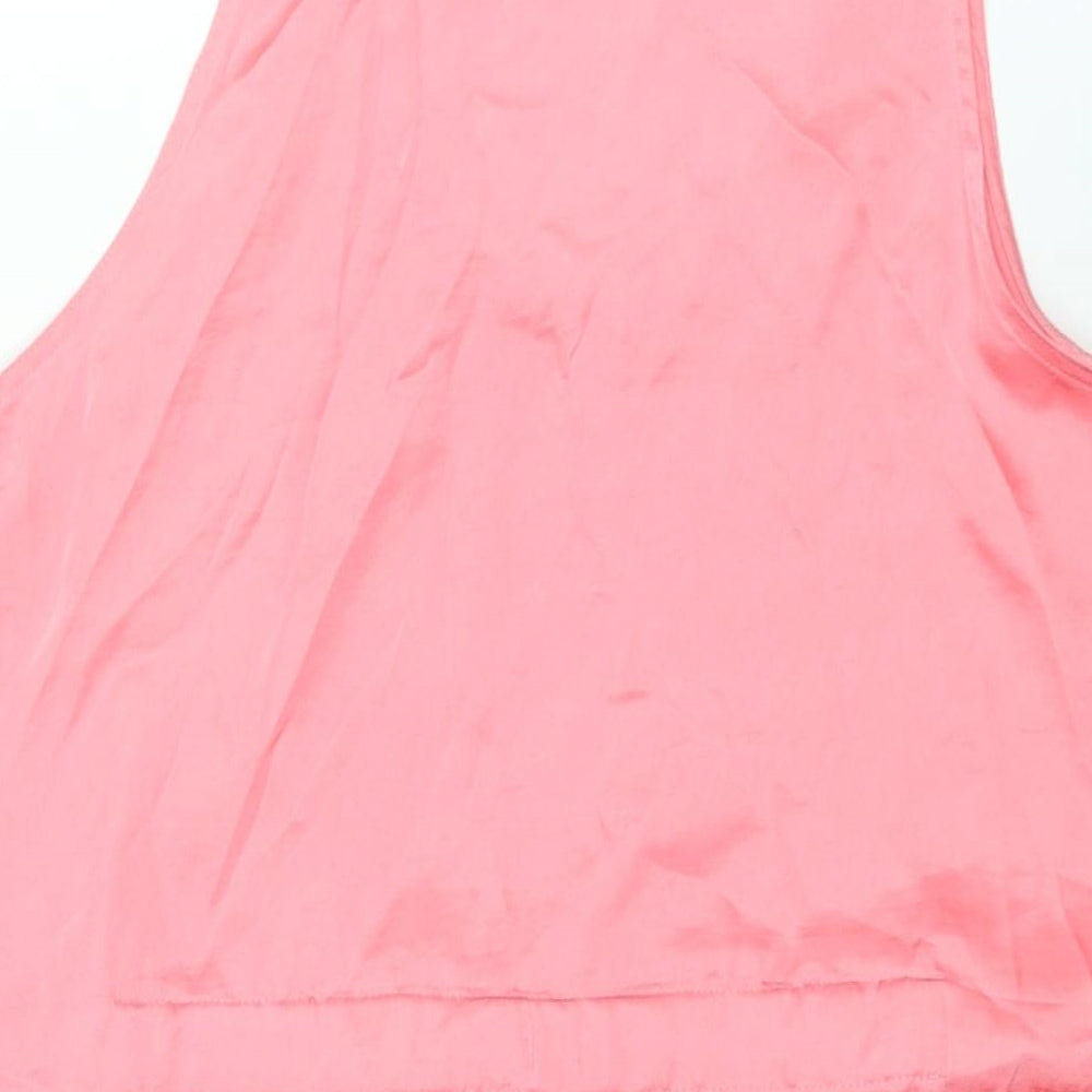 Cheap Monday Womens Pink Polyester Sheath Size S Scoop Neck Pullover