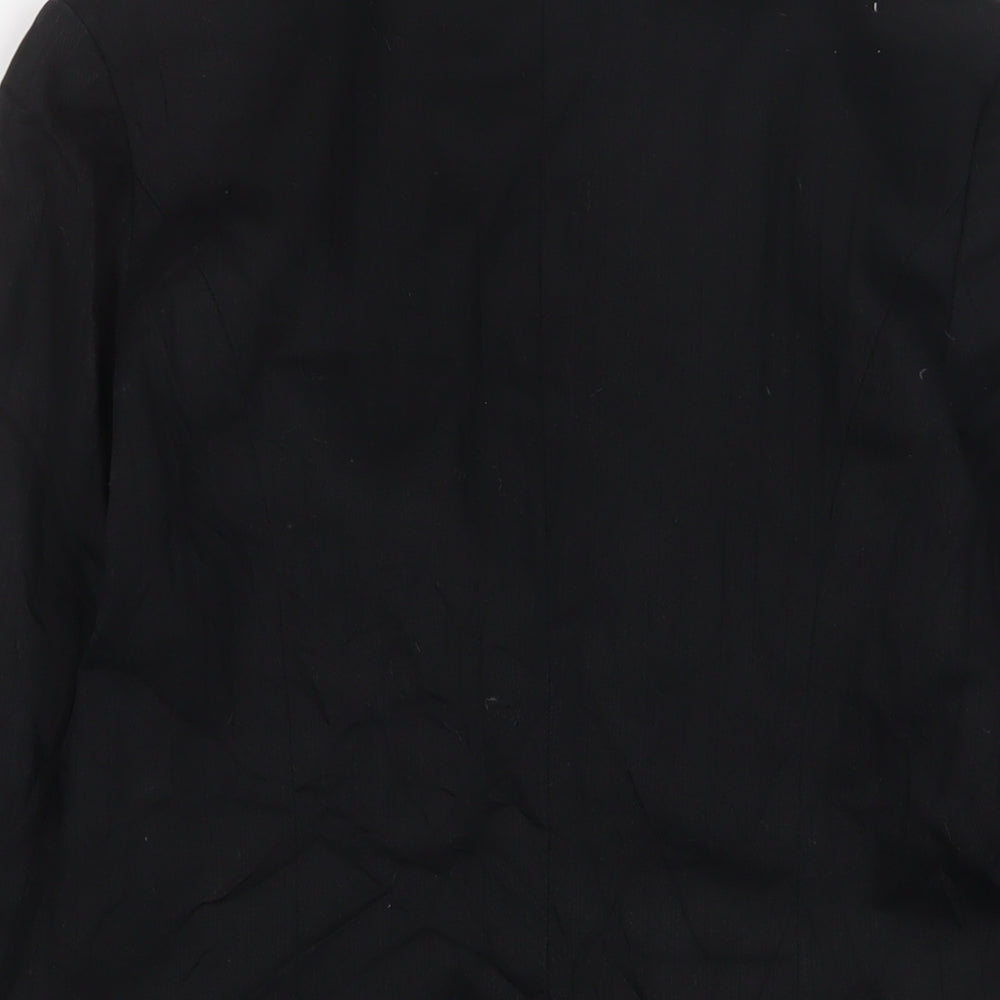 Therapy Womens Black Jacket Blazer Size 12 Button - Embroidered, Sequins