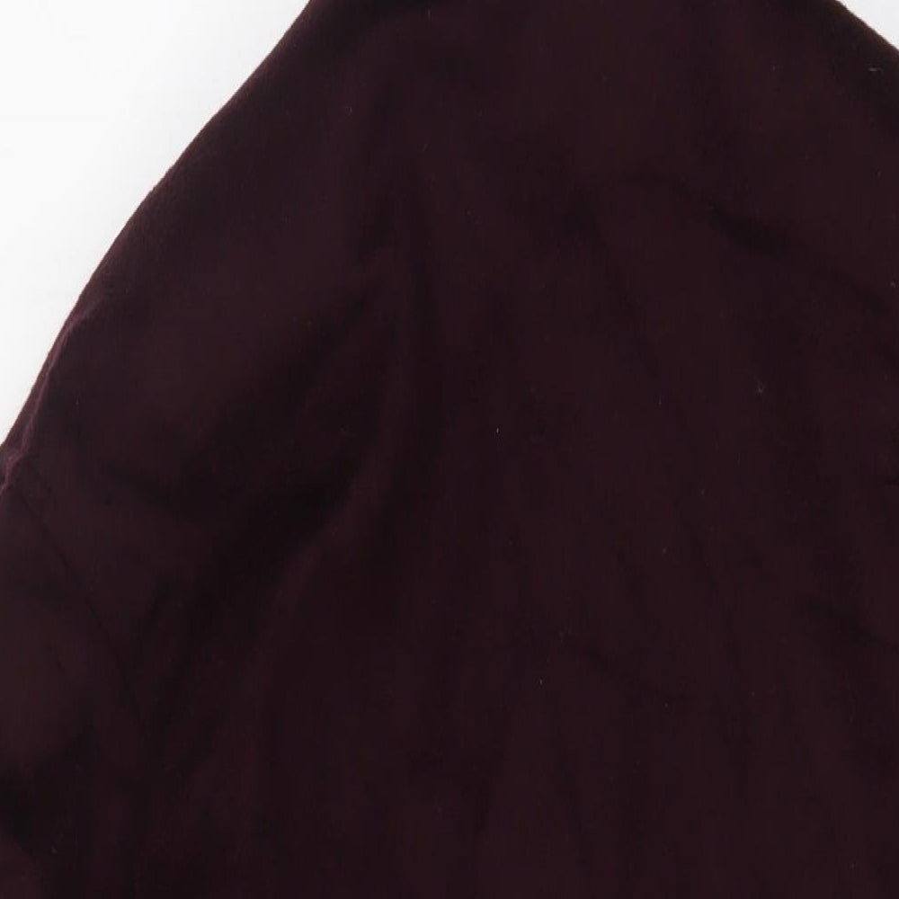 Larry Levine Womens Purple Overcoat Coat Size 6 Button