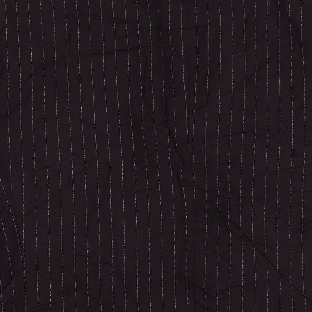 EDGERS Mens Brown Striped Polyester Jacket Suit Jacket Size 38 Regular