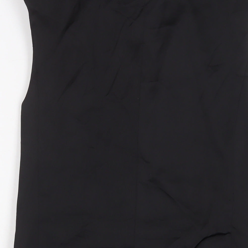 Topshop Womens Black Gilet Blazer Size 8 Button