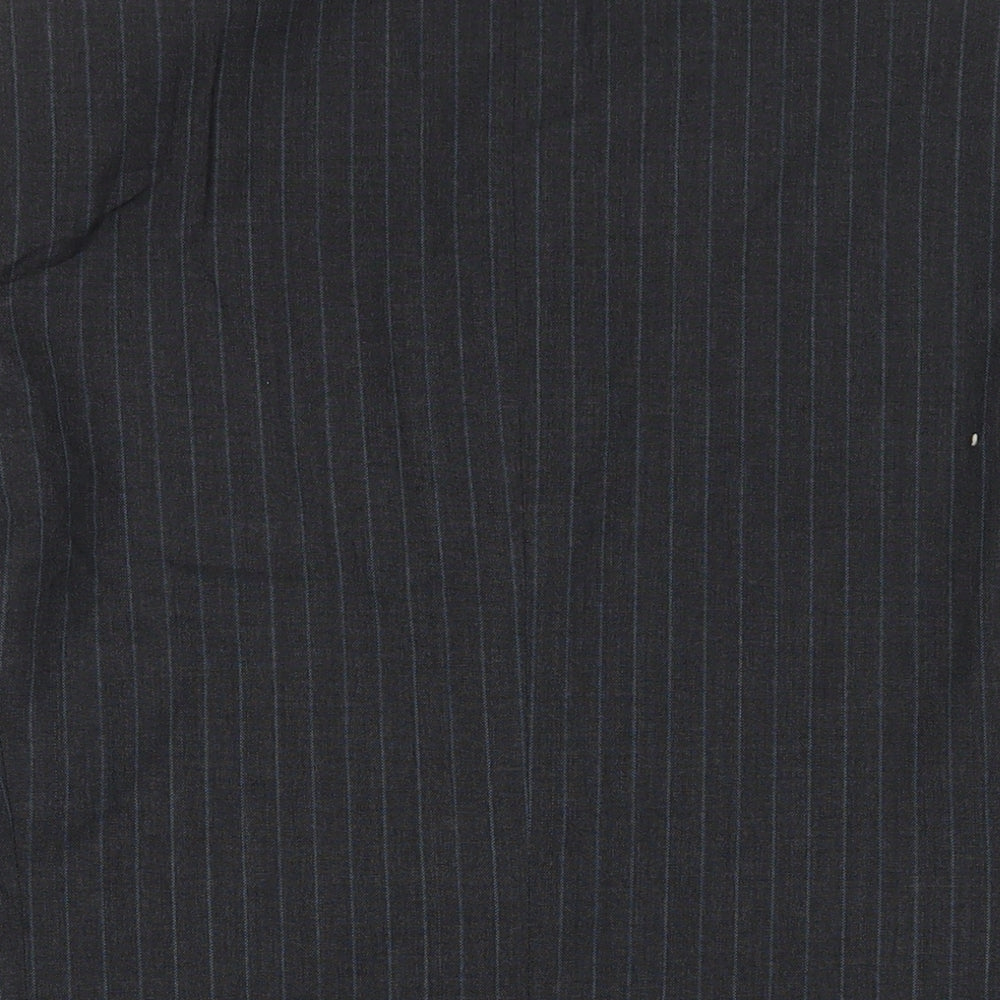 Marks & Spencer Mens Grey Striped Wool Jacket Suit Jacket Size 40 Regular