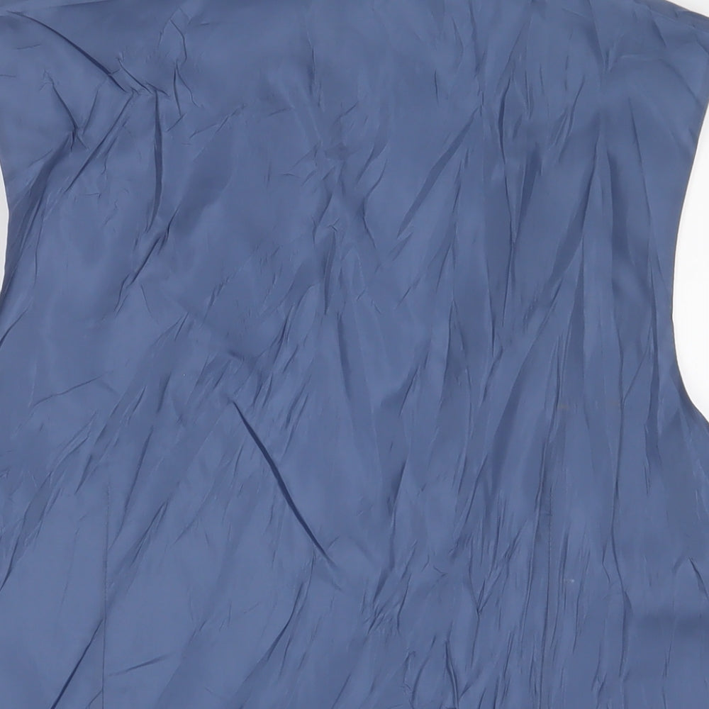 Spitual Fields Mens Blue Polyester Jacket Suit Waistcoat Size L Regular