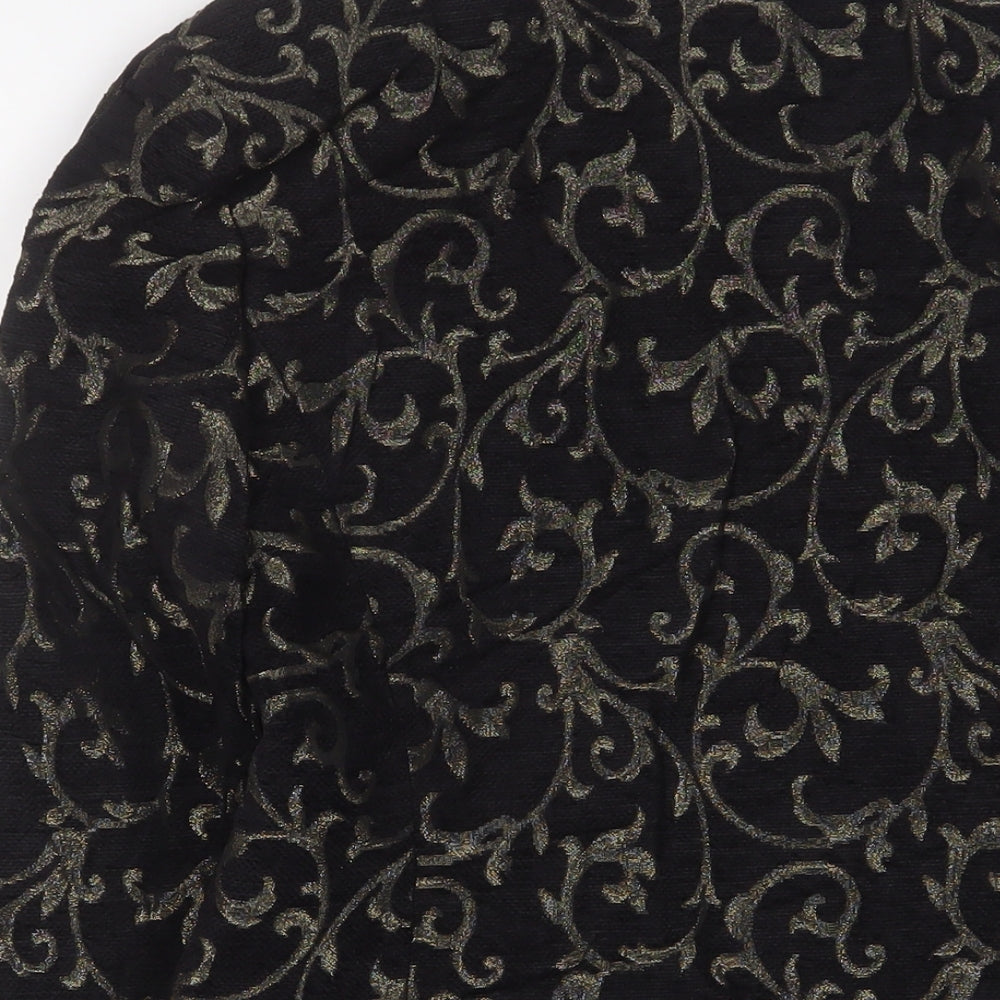 Country Casuals Womens Black Fair Isle Jacket Blazer Size 10 Button