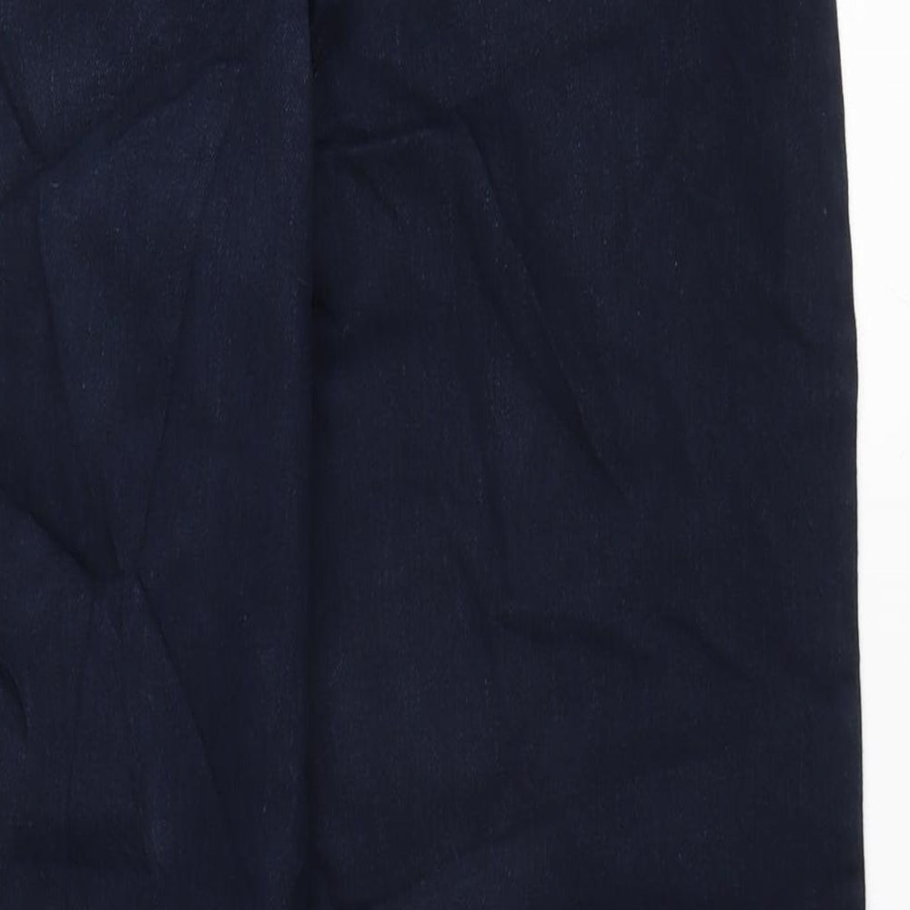 Marks & Spencer Womens Blue Cotton Blend Straight Jeans Size 6 L28.5 in Regular Zip