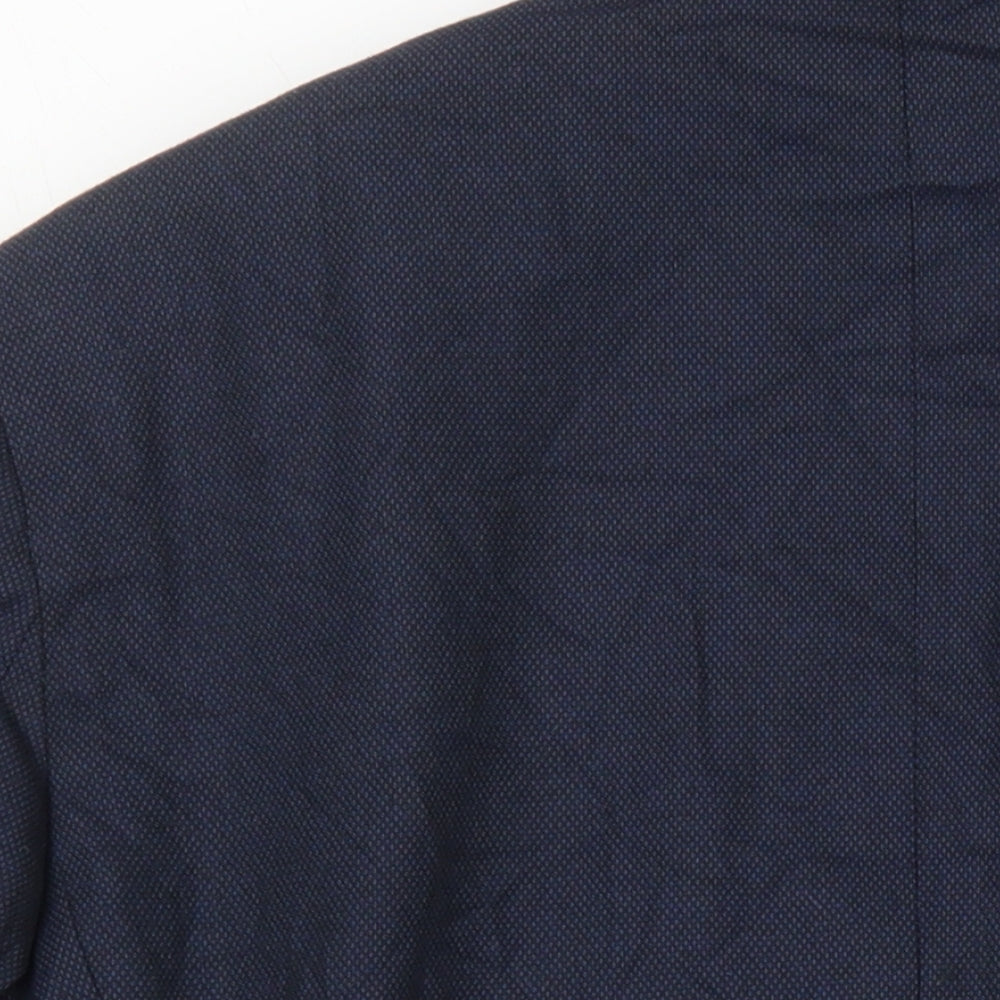 Marks & Spencer Mens Blue Polyester Jacket Blazer Size 38 Regular
