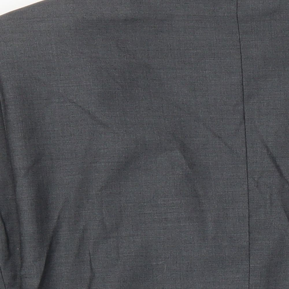 H&M Mens Grey Polyester Jacket Suit Jacket Size 38 Regular