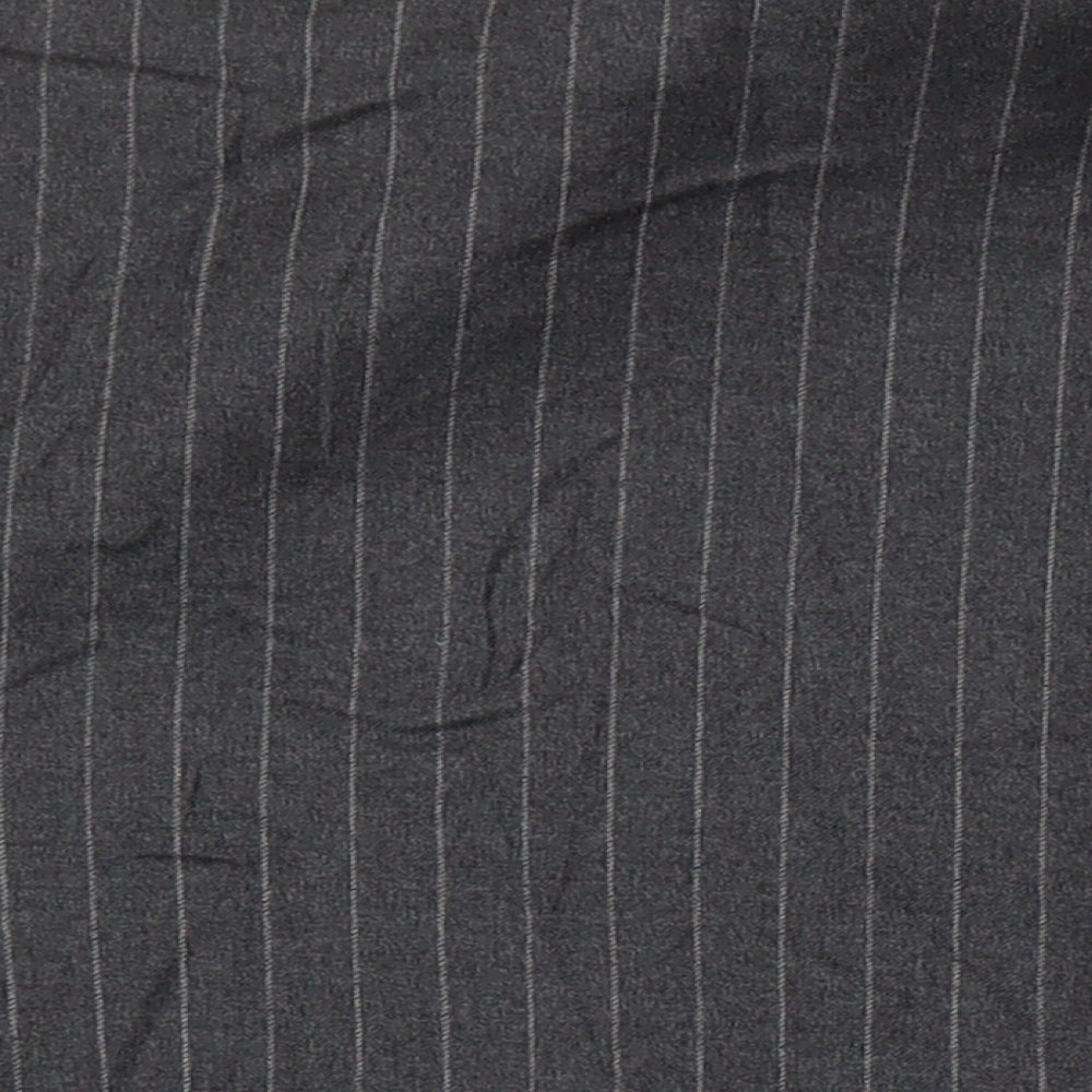 NEXT Mens Grey Striped Wool Jacket Suit Jacket Size 48 Regular