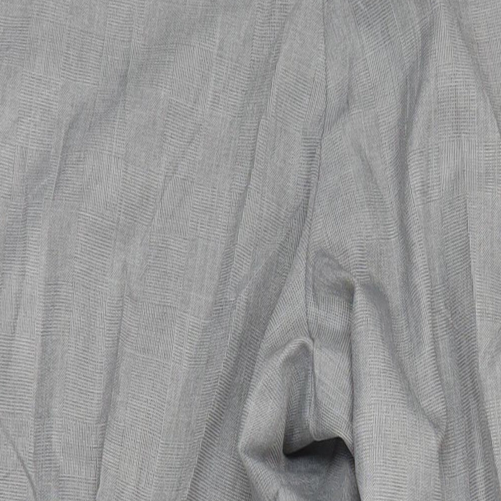 Marks & Spencer Mens Grey Polyester Trousers Size 34 in L27 in Regular
